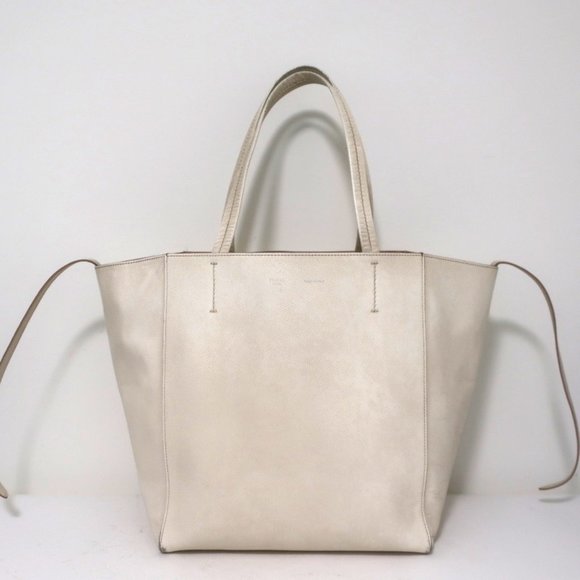 CELINE PHANTOM CABAS TOTE CREAM GRAINED LEATHER - Picture 3 of 12